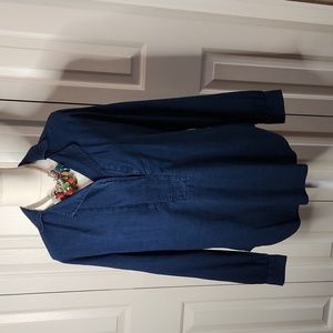 Loft,  Excellent condition,  denim blue,  Women's Top,  Size Medium